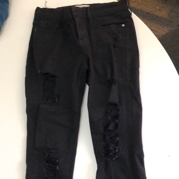 Frame black ripped le Skinny de Jeanne - Picture 3 of 5